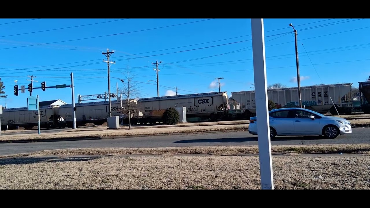 CSX grain train crosses deep creek and portsmouth blvds