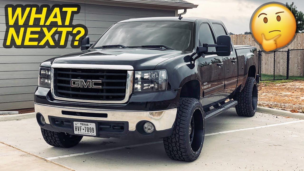 Allison the Duramax got HUGE new mods.. wheels, lift, & lights!