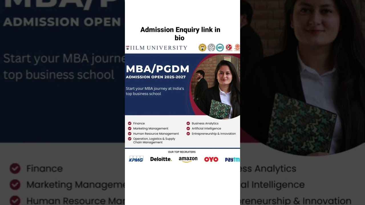 Inquiry form link in bio #iilmuniversity #shortsfeed #mba #pgdm #deemuniversity #mbaiim #beach