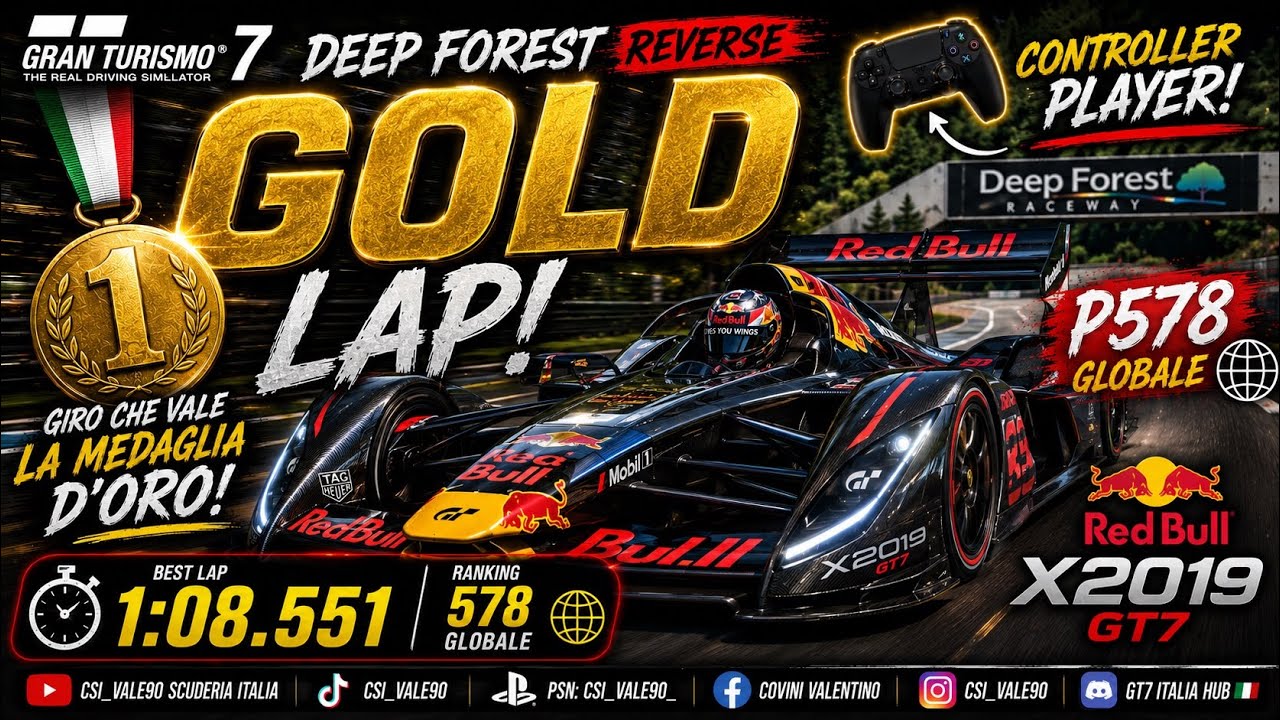 GOLD LAP! 🥇 Red Bull X2019 on Deep Forest Reverse | 1:08.551 | P578 WORLD | Controller