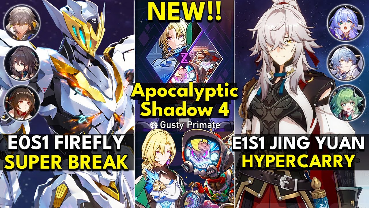 NEW Apocalyptic Shadow Floor 4 3 Stars | E0S1 Firefly & E1S1 Jing Yuan | Honkai: Star Rail 2.7