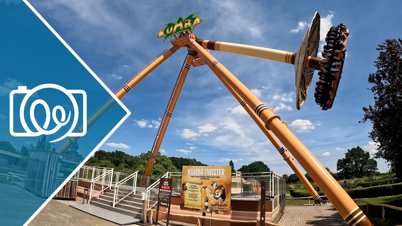 Kumba Twister (Typhoon / Frisbee) @ Serengeti Park 2022 - 4K Onride / POV Video