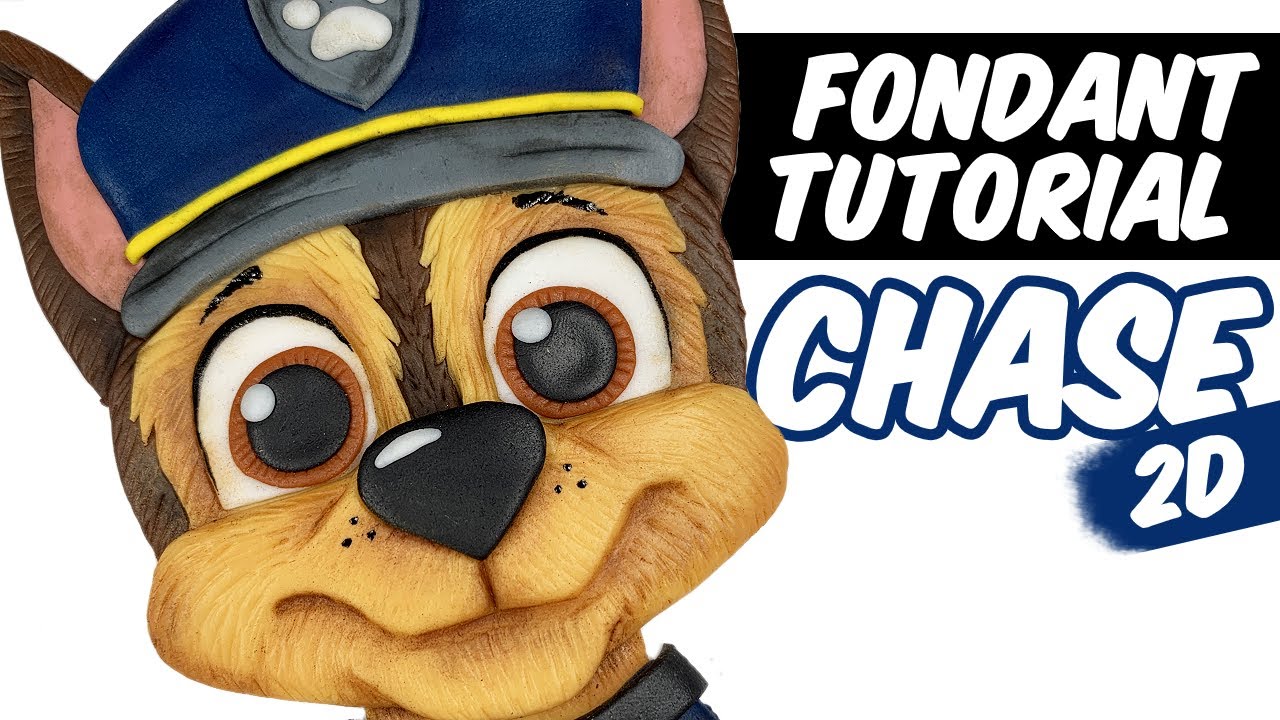 2D CHASE | Paw Patrol | cake topper | fondant figure