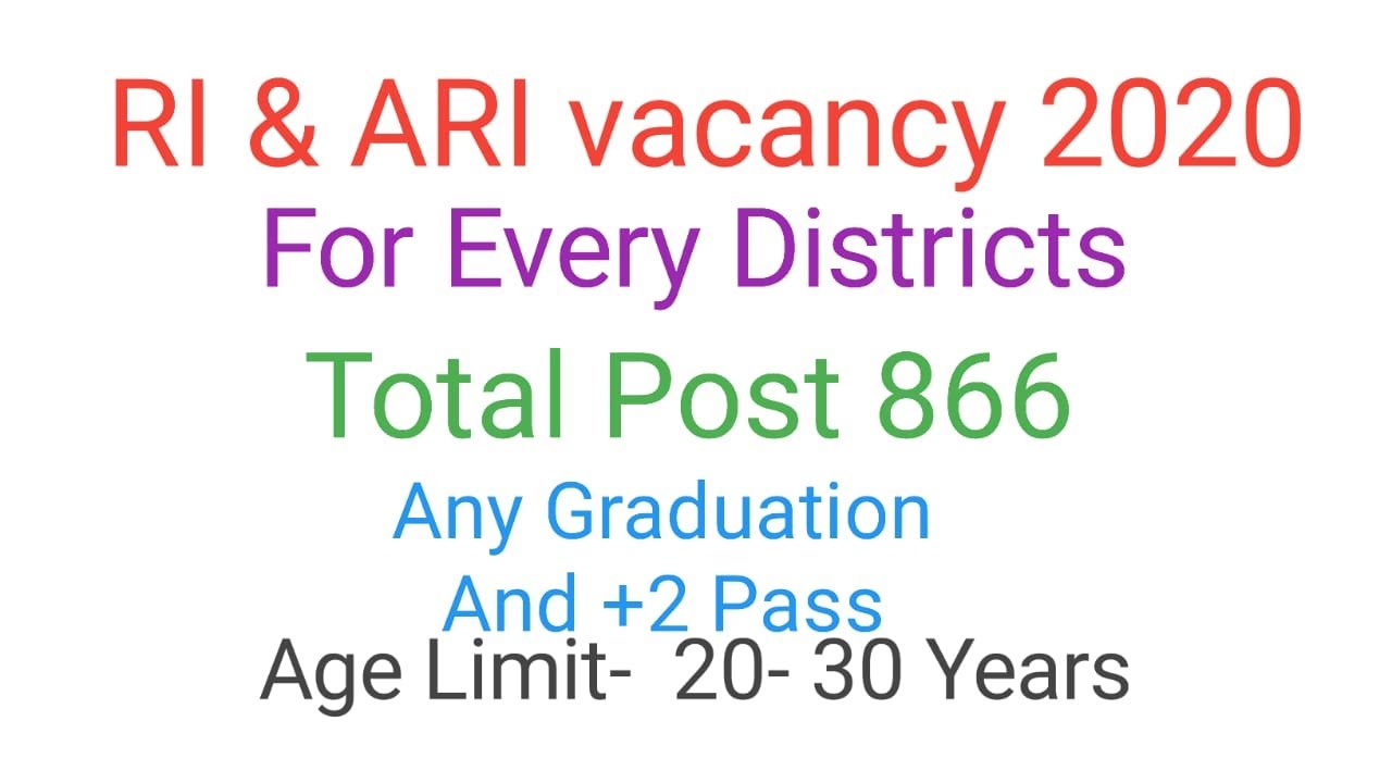 RI ARI Recruitment In Odisha 2020 Upcoming Job Notification: RI & ARI  Eligibility, Selection Proces