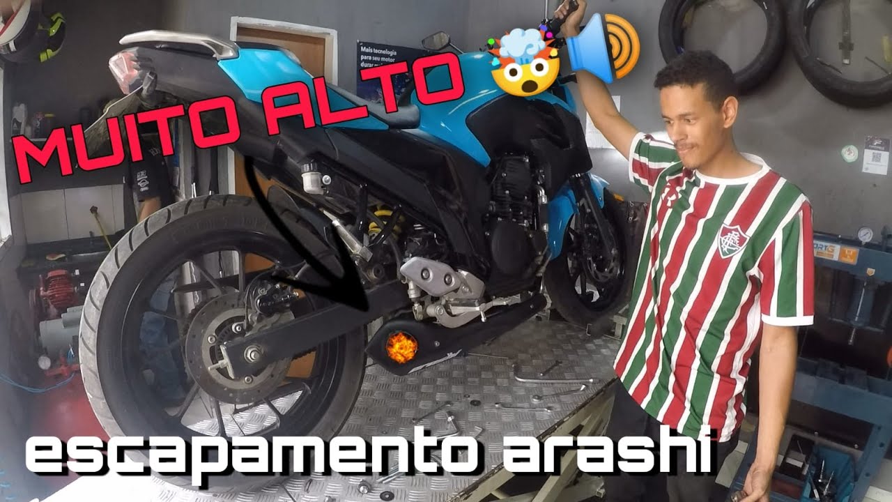 Colocando o Escape ARASHI na FZ-25
