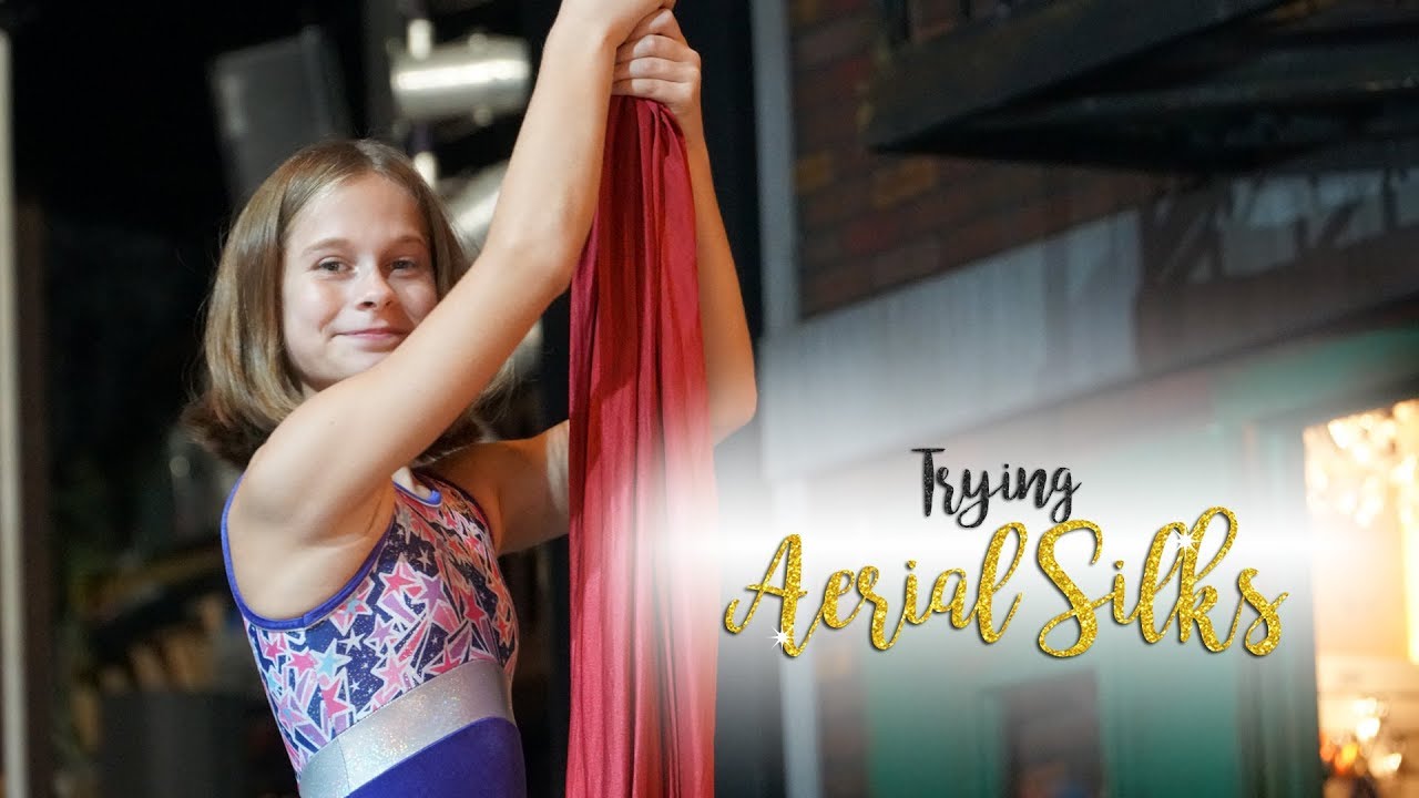Gymnast Tries Aerial Silks| Kyra SGG