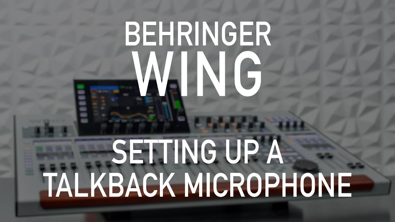 Behringer Wing 110 &mdash; настройка микрофона обратной связи
