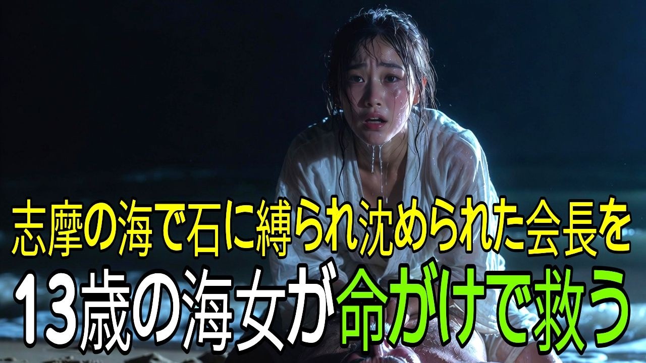 【感動実話】 志摩の海で石に縛られ沈められた財閥会長を13歳の海女少女が死力を尽くして救うが…#動エピソード#老後の物語#家族の物語