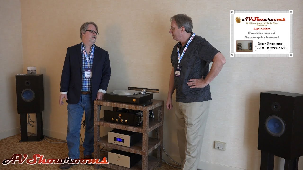 Audio Note, with Dave Cope, amplifiers, turntable and loudspeakers