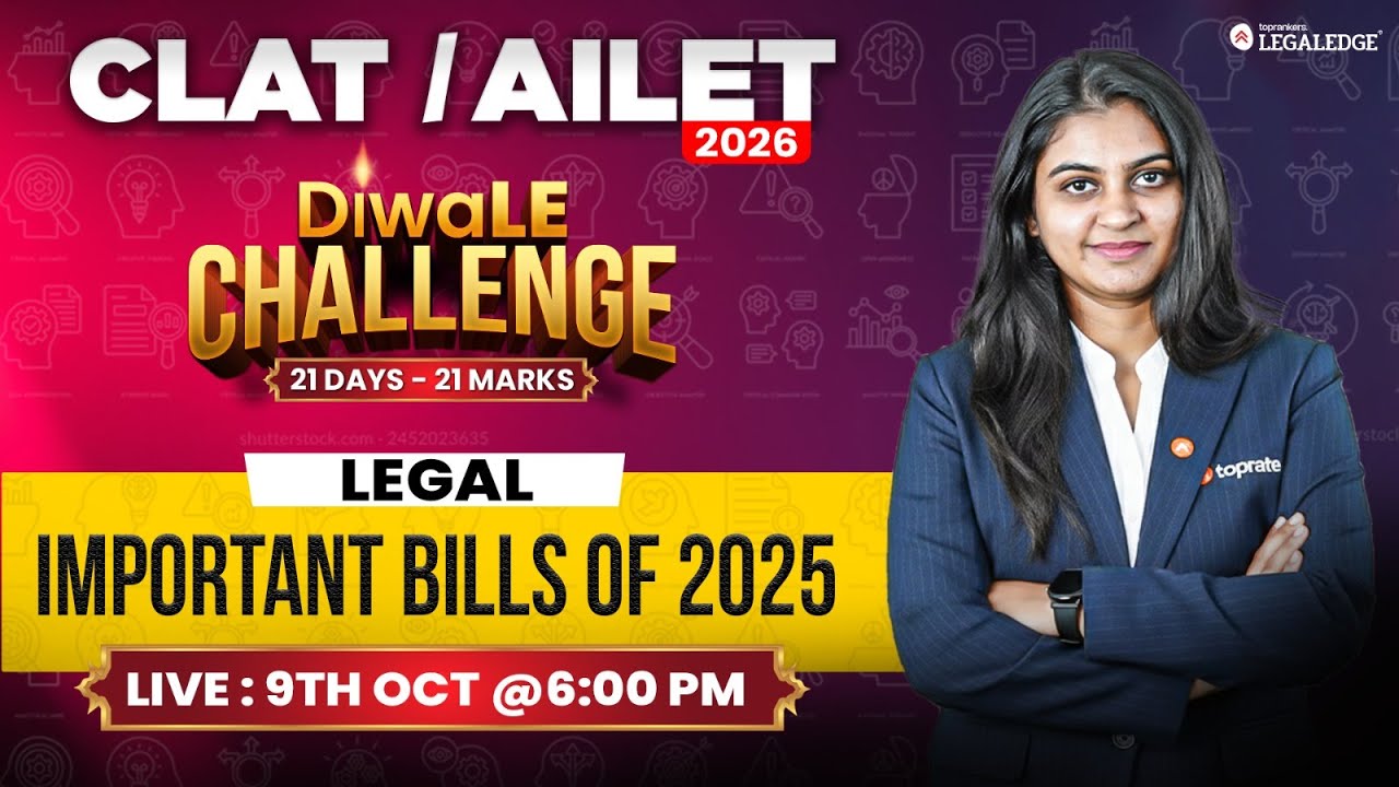 Clat 2026 | Important bills of 2025 | DiwaLE challenge | Surbhi Ma'am