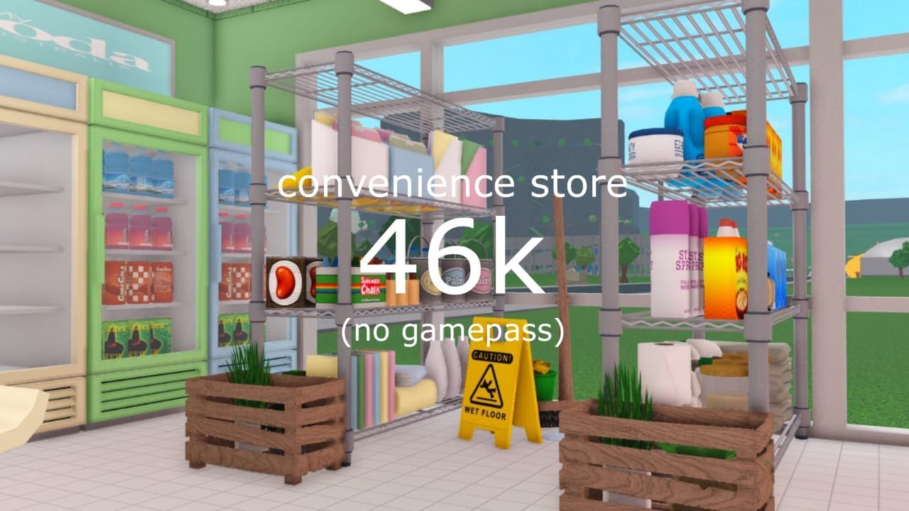 ♡🧃Convenience store 🍙🌱♡ 46K no gamepass (Bloxburg)🛒🫧
