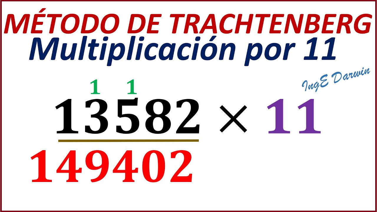 Método para multiplicar por 11 - Trachtenberg | Ejemplos