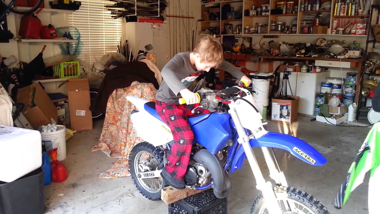 Mac gets a dirt bike for Xmas 2013