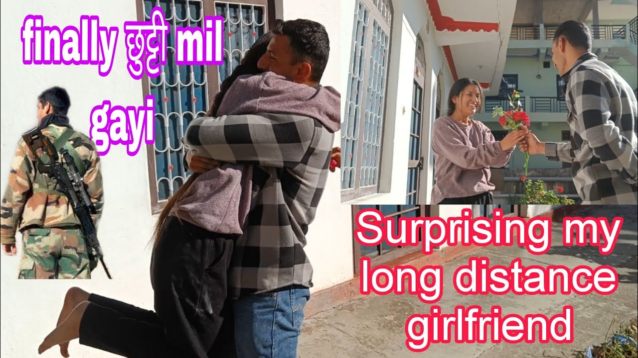 Surprising my cutie girlfriend ❤️ छुट्टी aa gaye hum 💂@naveenadhami6228