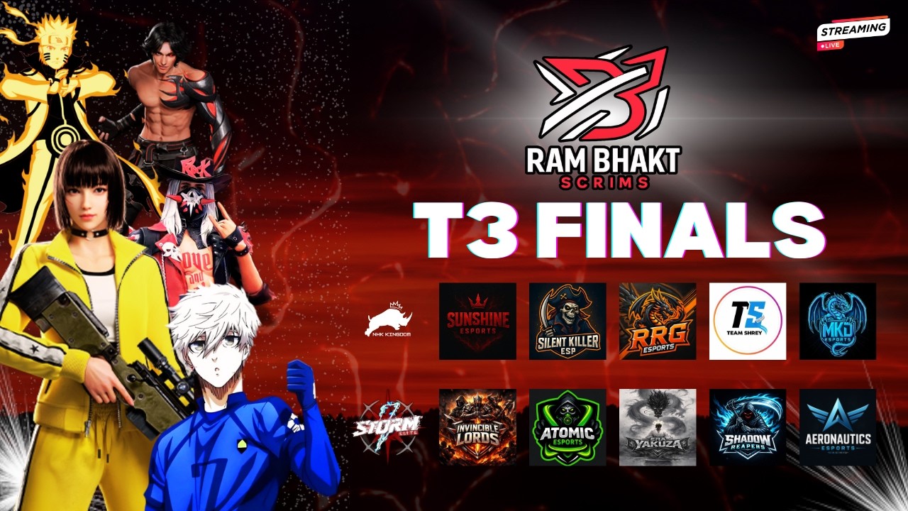 RB T3 SCRIMS GRAND FINAL LAST WEEK  || RAM BHAKT ESPORTS #freefiremax #freefirelive #ffesports