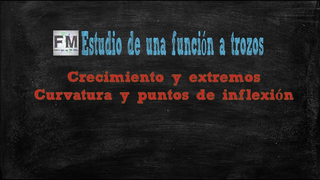 Estudio de una función a trozos | Monotonia, extremos relativos, curvatura y puntos de inflexión