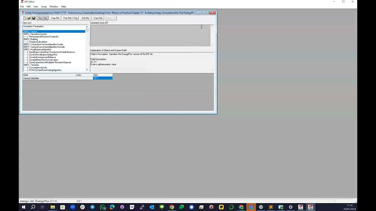 Tutorial EnergyPlus - Install EnergyPlus and Define Material Composition