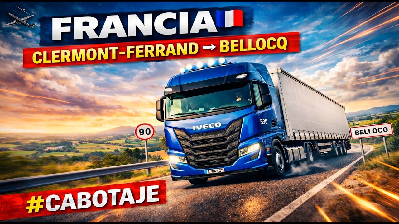 Cabotaje en Francia 🇫🇷 con el IVECO S-WAY 530 | De Clermont-Ferrand a Bellocq 🚛