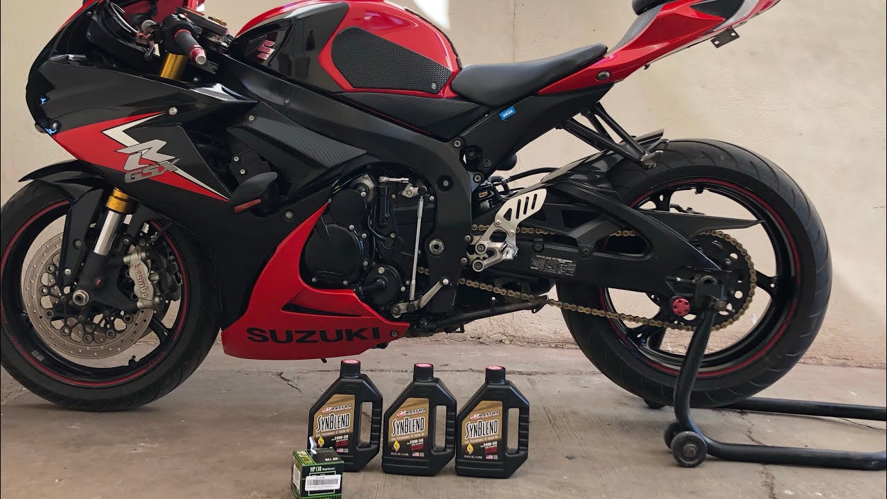 CAMBIO DE ACEITE Y FILTRO A MI SUZUKI GSXR 750 🏍💨❤️🖤🎥