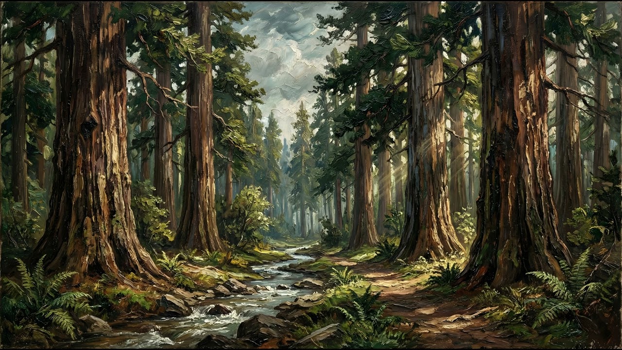 Deep Forest Calm: Redwood Cathedral Ambient Mode | Ultra HD 4K ART TV