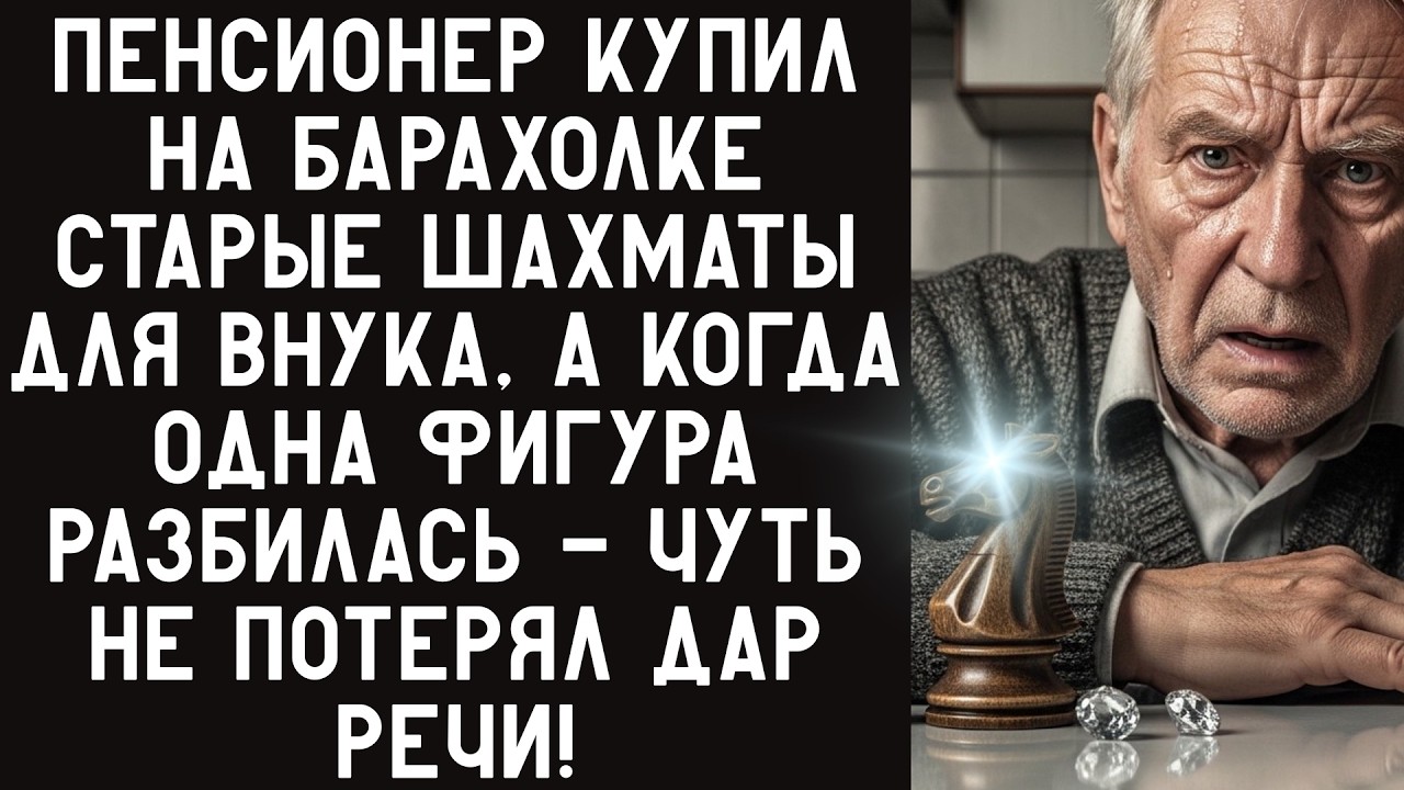 ПЕНСИОНЕР КУПИЛ НА БАРАХОЛКЕ СТАРЫЕ ШАХМАТЫ, А КОГДА ОДНА ФИГУРА РАЗБИЛАСЬ – ПОТЕРЯЛ ДАР РЕЧИ!