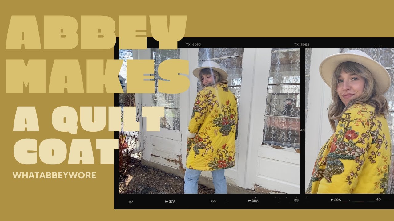 Abbey Makes // Sewing an INCREDIBLE Vintage Quilt Coat for Beginners // whatabbeywore