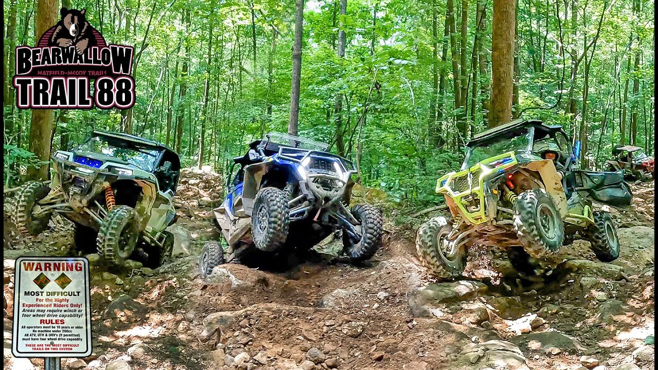 Driving Up Bearwallow Black Trail 88 - Hatfield & McCoy West Virginia - UTV/SXS Rock Crawling EP:09