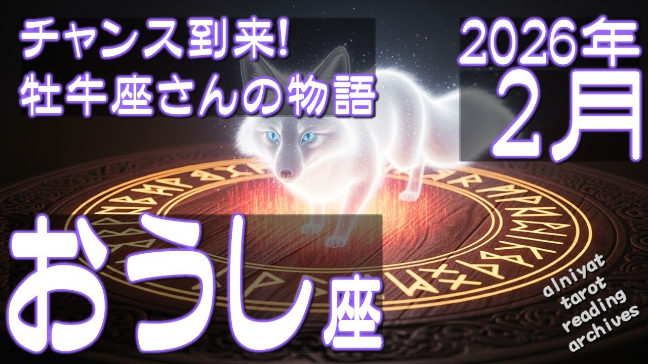 【牡牛座♉】チャンス到来！長期的な未来のために行動しよう！牡牛座の物語2026年2月の運勢【タロットカード、オラクルカード】