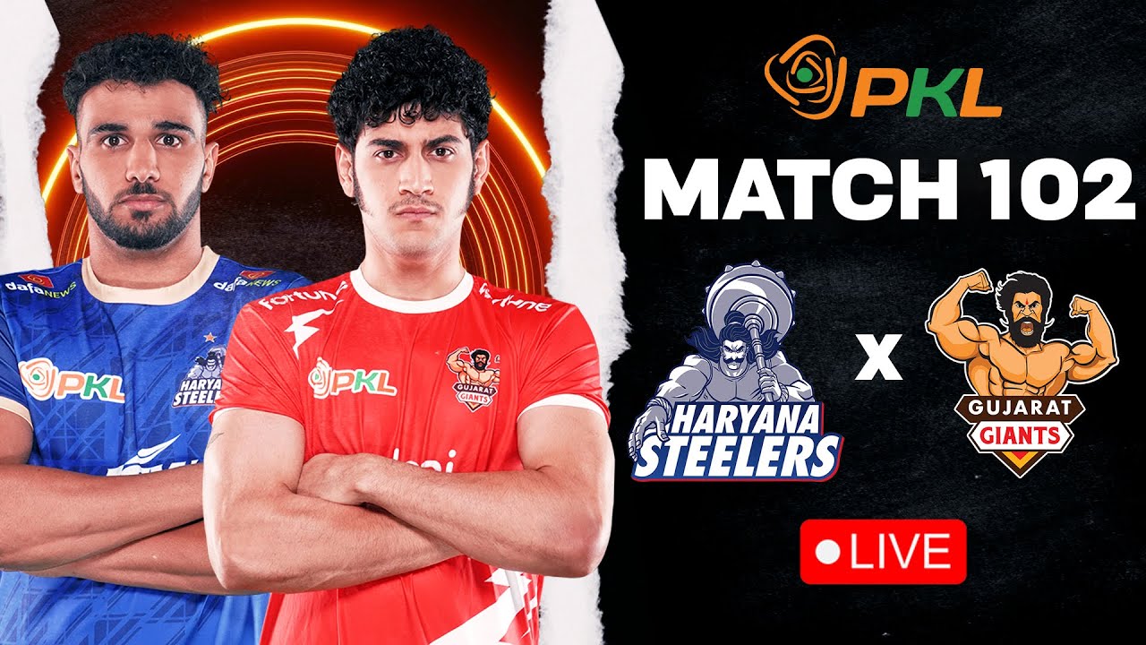 PKL 12 LIVE | Match 102 | Haryana Steelers vs Gujarat Giants | Pro Kabaddi League 12 Watchalong