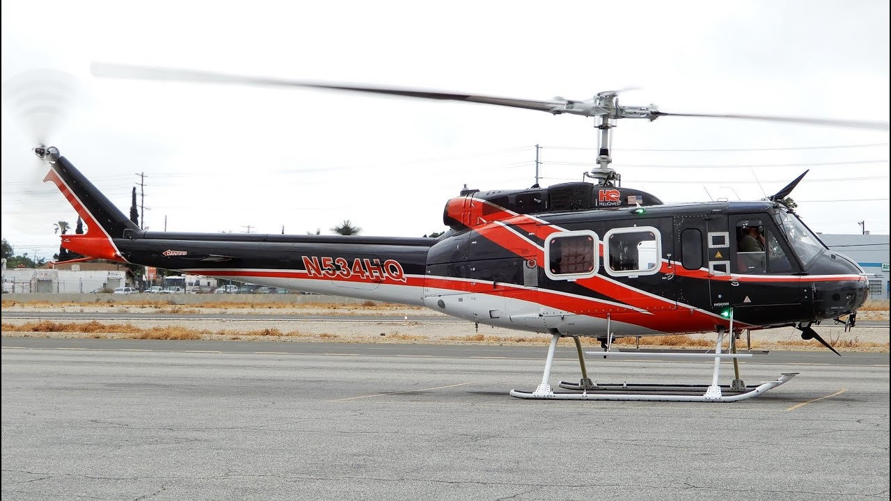 Bell 205 / UH-1H Huey Start-Up & Takeoff 