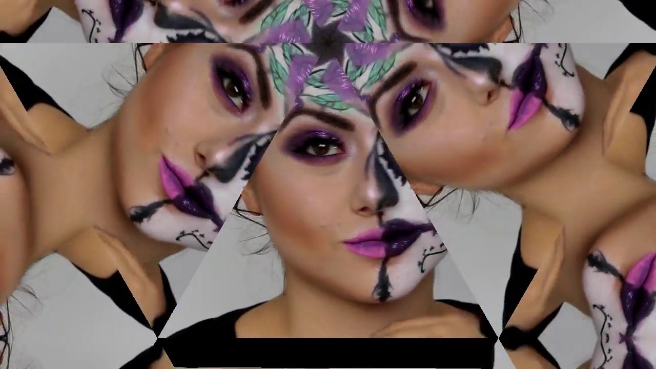 Sugar skull | Halloween makeup Inspiration | Half skull | la bella muerte | Catrina beautiful death
