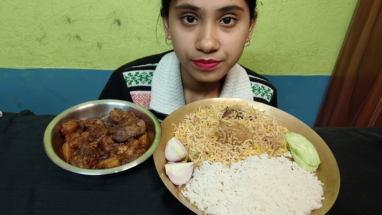 Eating Show || Biriyani, Rice, spicy 🔥 stomach mete kosha, salad 🥗 ASMR || MUKBANG || 