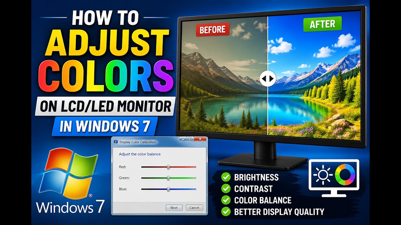 How To Adjust Colors on LCD/LED Monitor in Windows 7