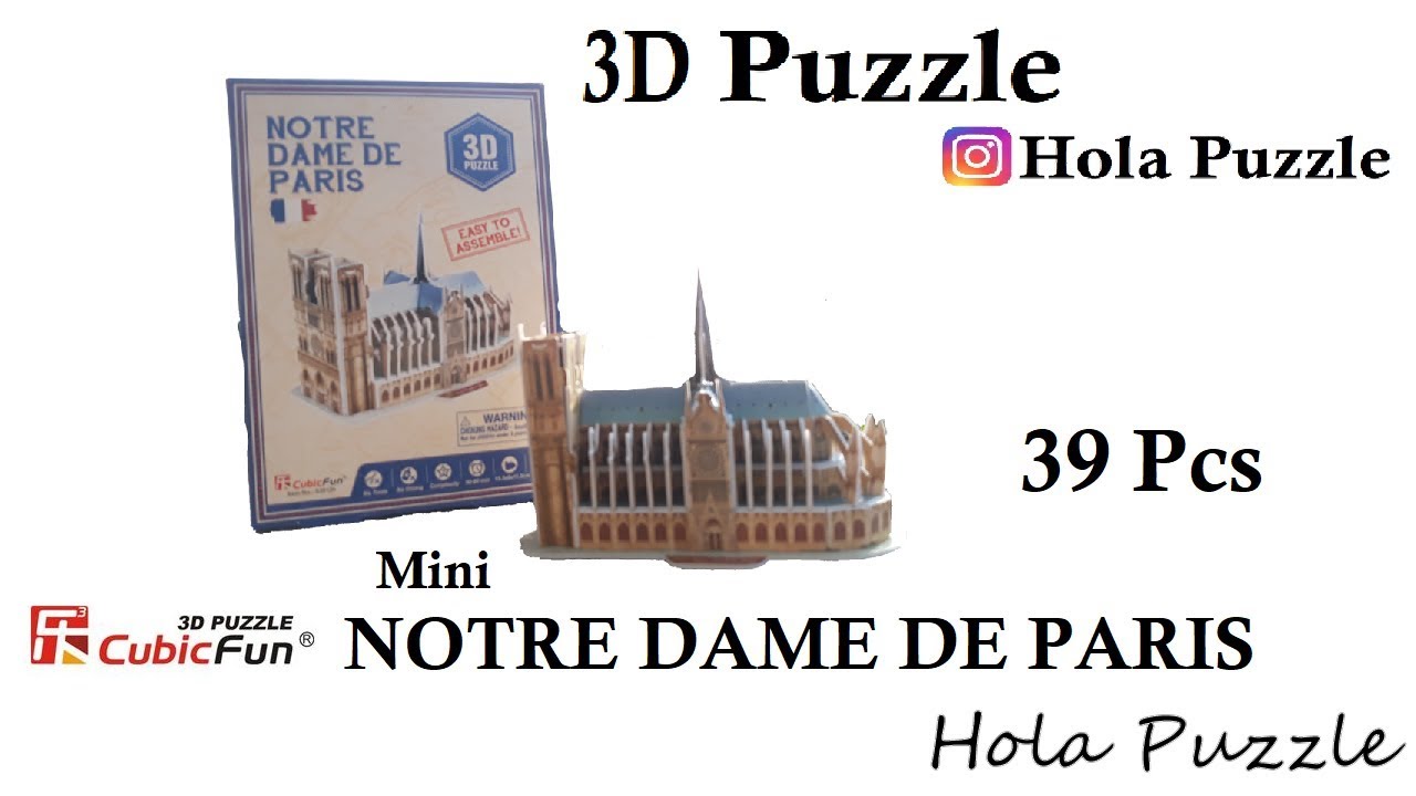 3D Puzzle || Notre Dame de Paris || Cubicfun S3012h
