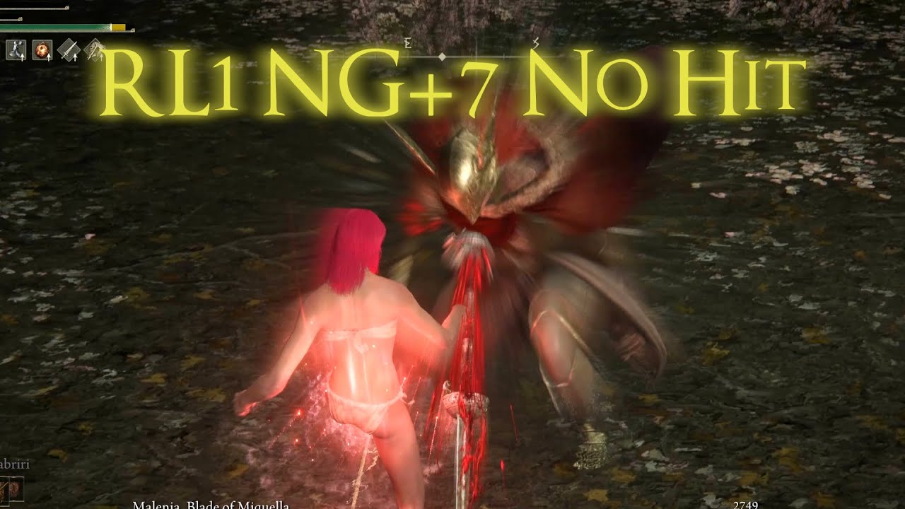 [Elden Ring] RL1 NG+7 Twinned Knight Swords vs Malenia, Blade of Miquella No Hit (2K Boss Fight)