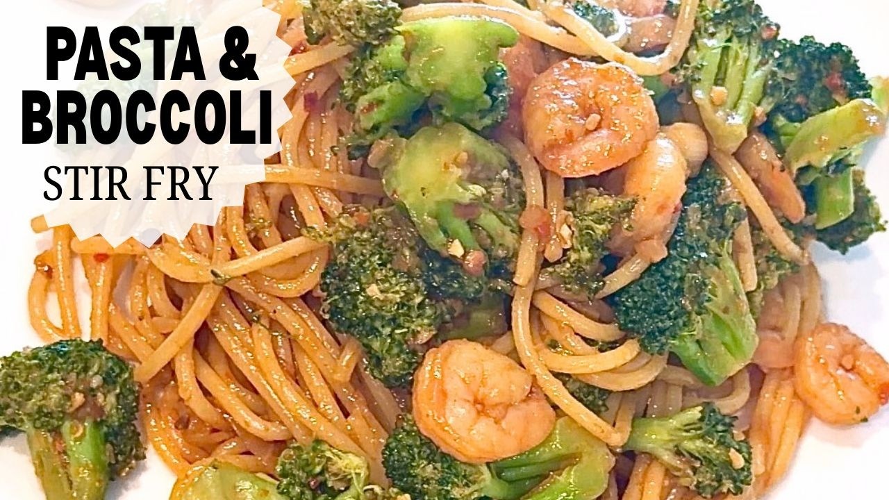 Garlic Shrimp Broccoli Pasta Stir Fry | Easy 15-Minute Dinner Recipe #shrimpbroccolipasta