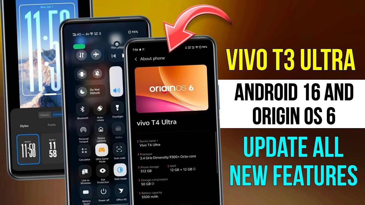 Vivo T3 Ultra Android 16 Update Features | Vivo T3 Ultra Origin Os 6 Update Features 😍