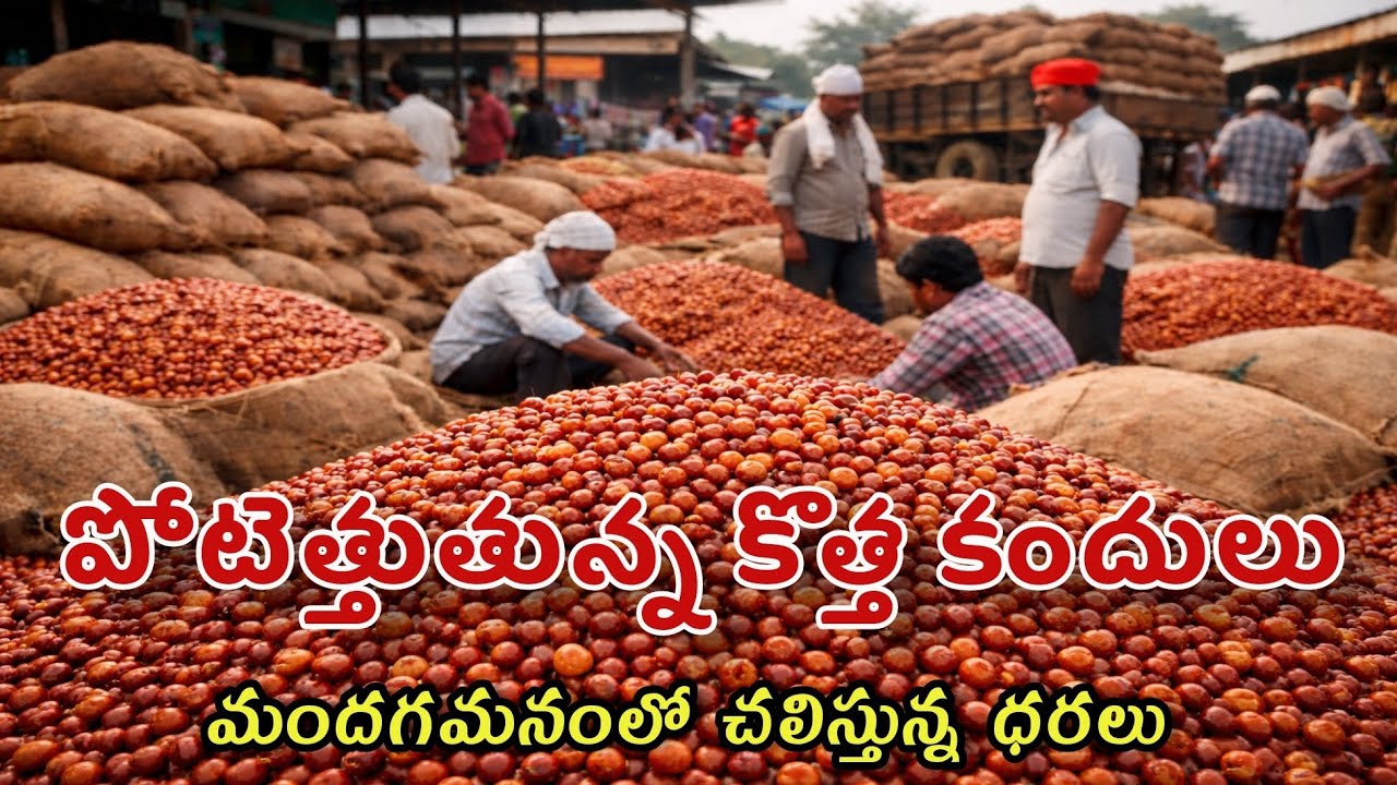 పోటెత్తుతున్న కొత్త కందులు..మందగమనంలో చలిస్తున్న ధరలు..