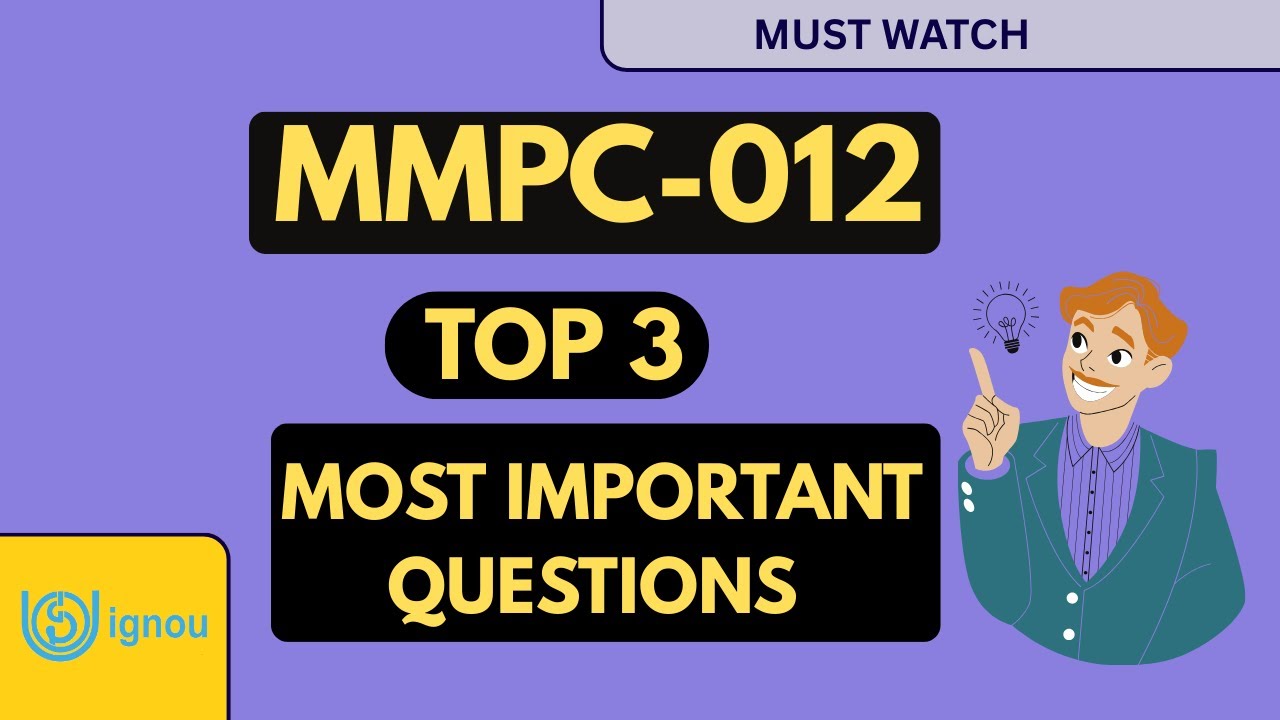 MMPC-012 Strategic Management |🔥Top 3 Most Important Questions for TEE | IGNOU MBA | HINDI