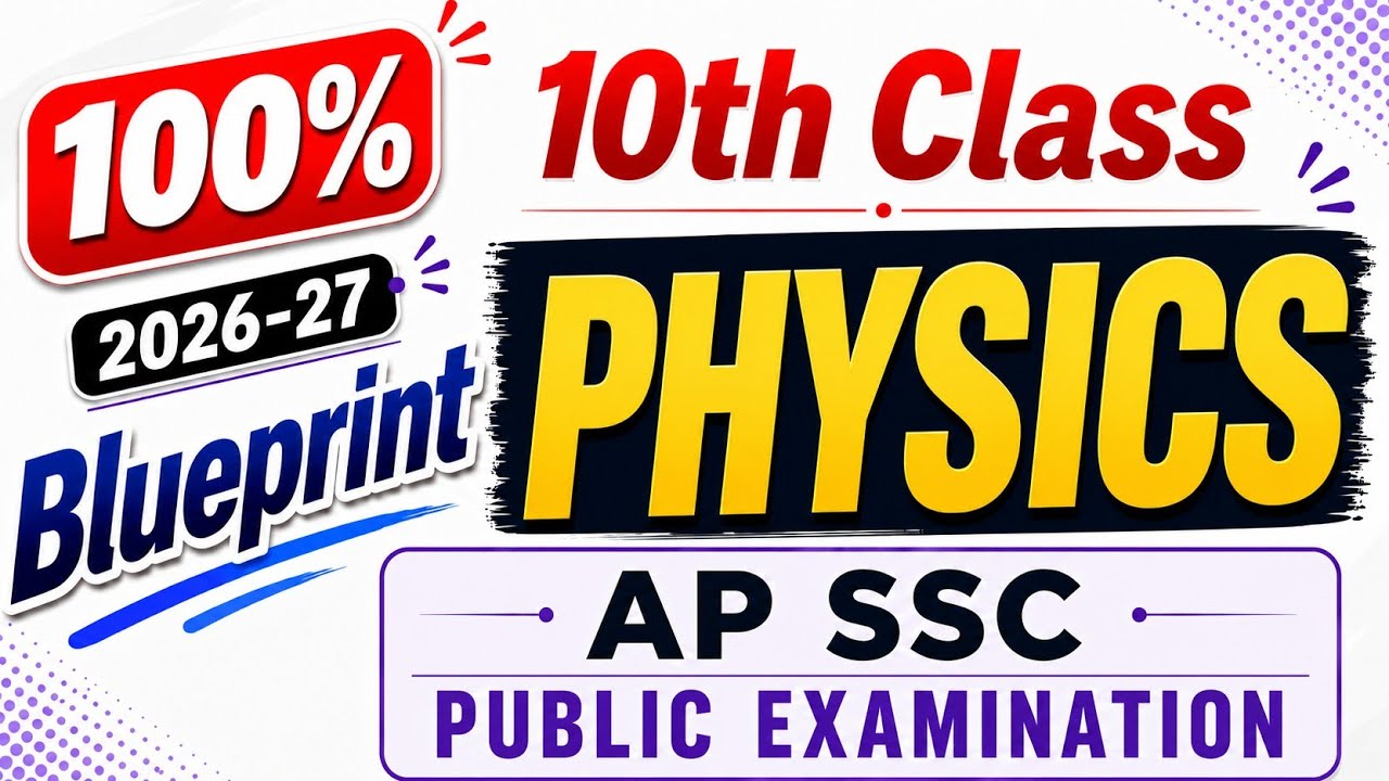 AP 10th 💯PHYSICS Question Paper Blueprint 2026-2027 | AP 10th class PHYSICS Format design 2026-2027