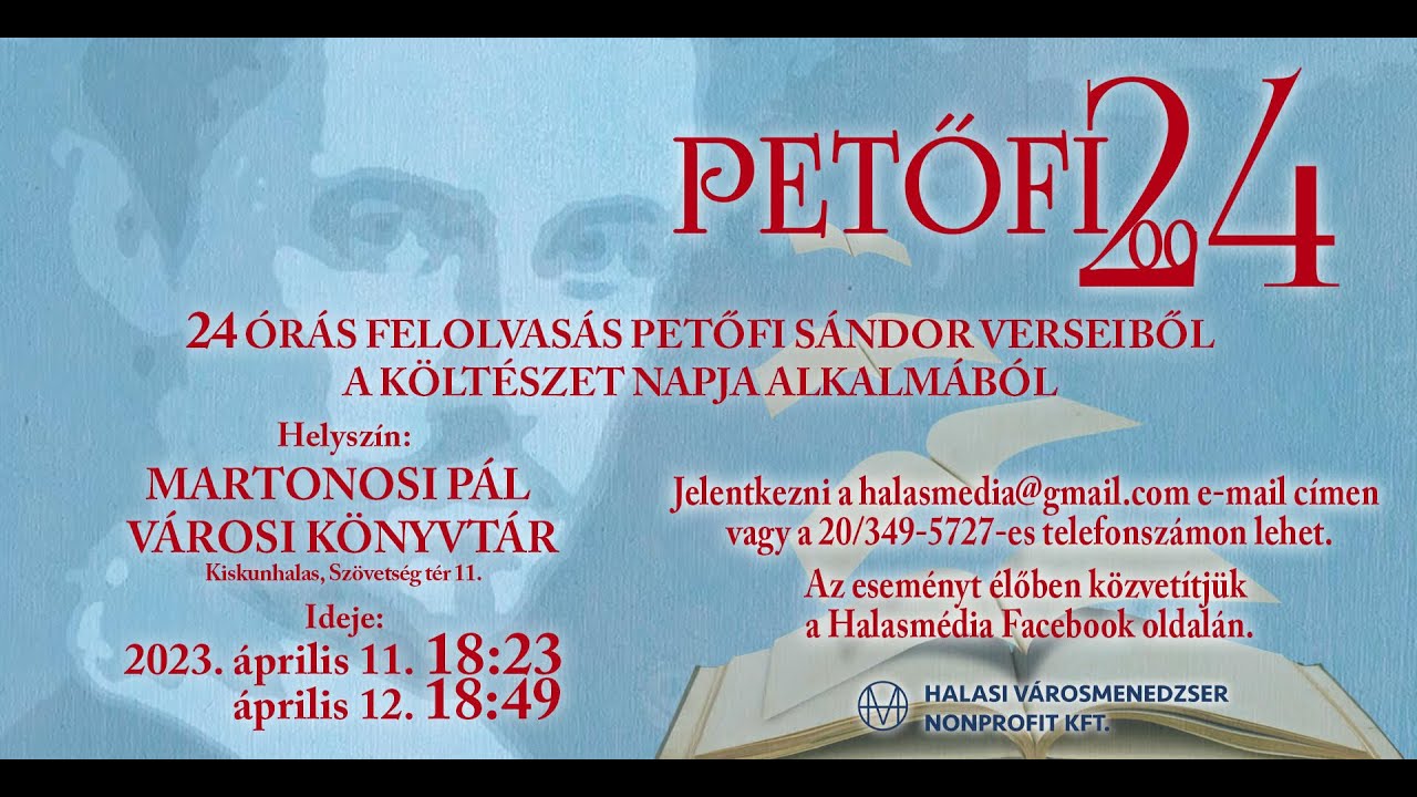 24 &oacute;r&aacute;s szaval&aacute;s Kiskunhalason. Jelentkezz Te is!