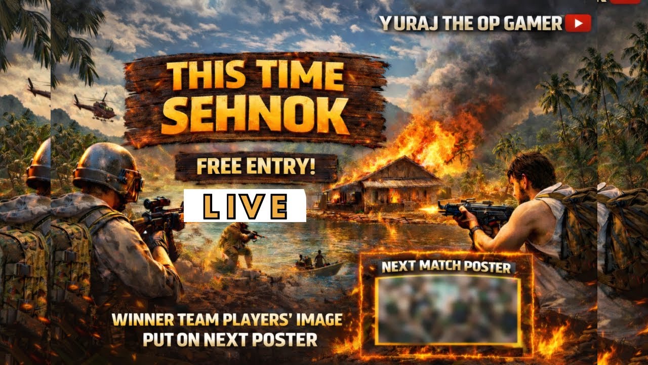 🔴This Time Sehnok 🥰🔥||BGMI Custom Room || YUVRAJ THE OP GAMER.