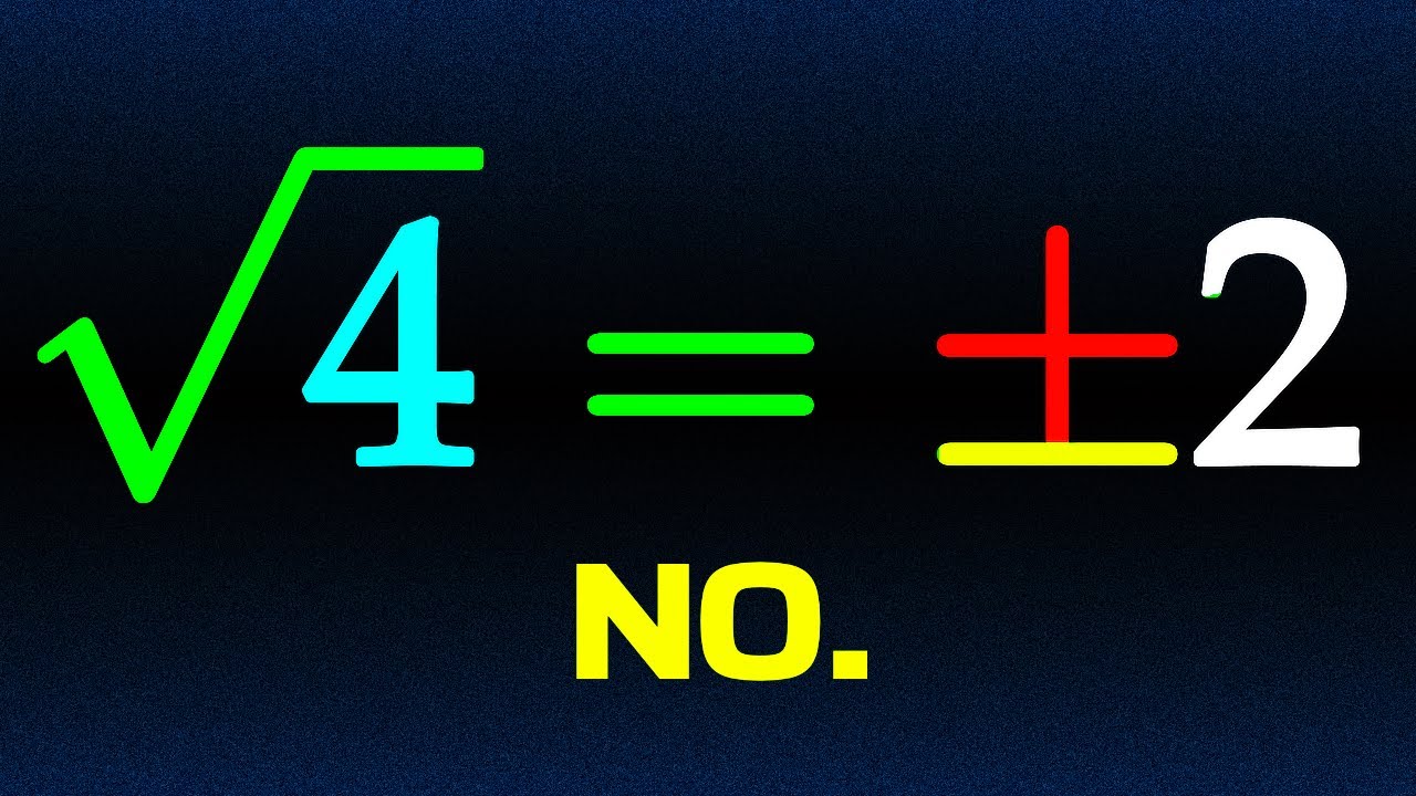 ¿Raíz de 4 vale más/menos 2?