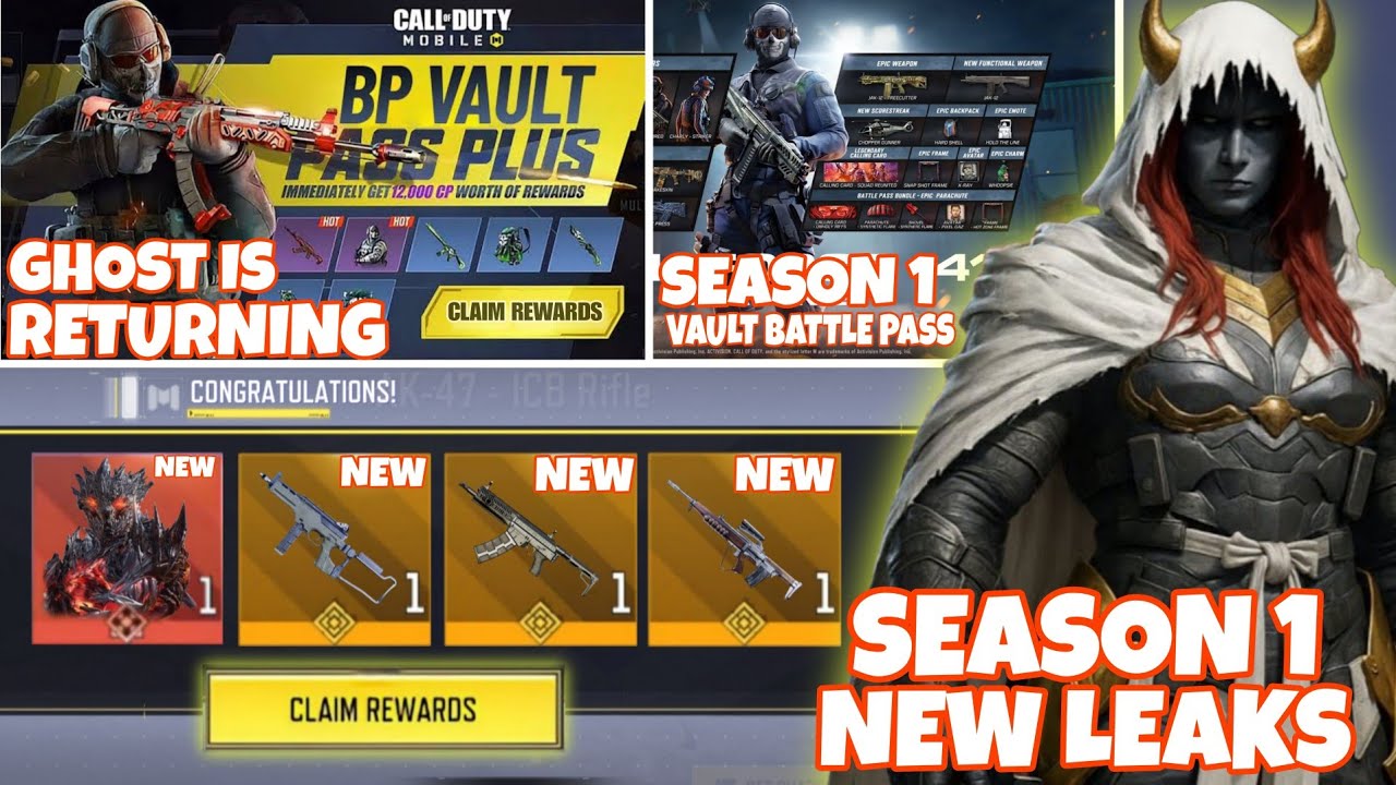Season 1 Leaks |Season 1 Vault Battle Pass Leaks|New Legendary Guns|Mythic Character Leaks Codm 2026