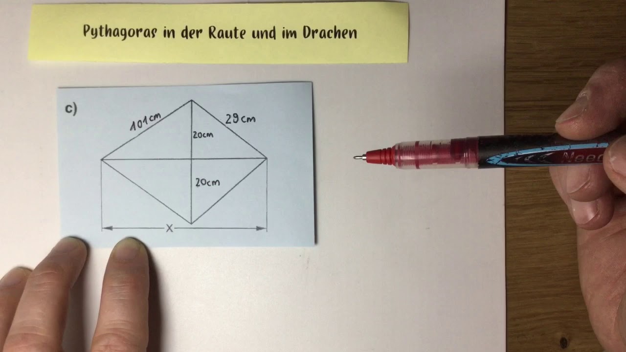 Satz des Pythagoras in der Raute und im Drachen