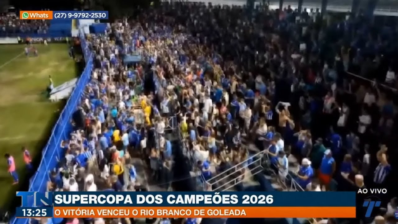Vitória-ES vence o Rio Branco-ES e conquista a Supercopa dos Campeões Capixabas 2026.
