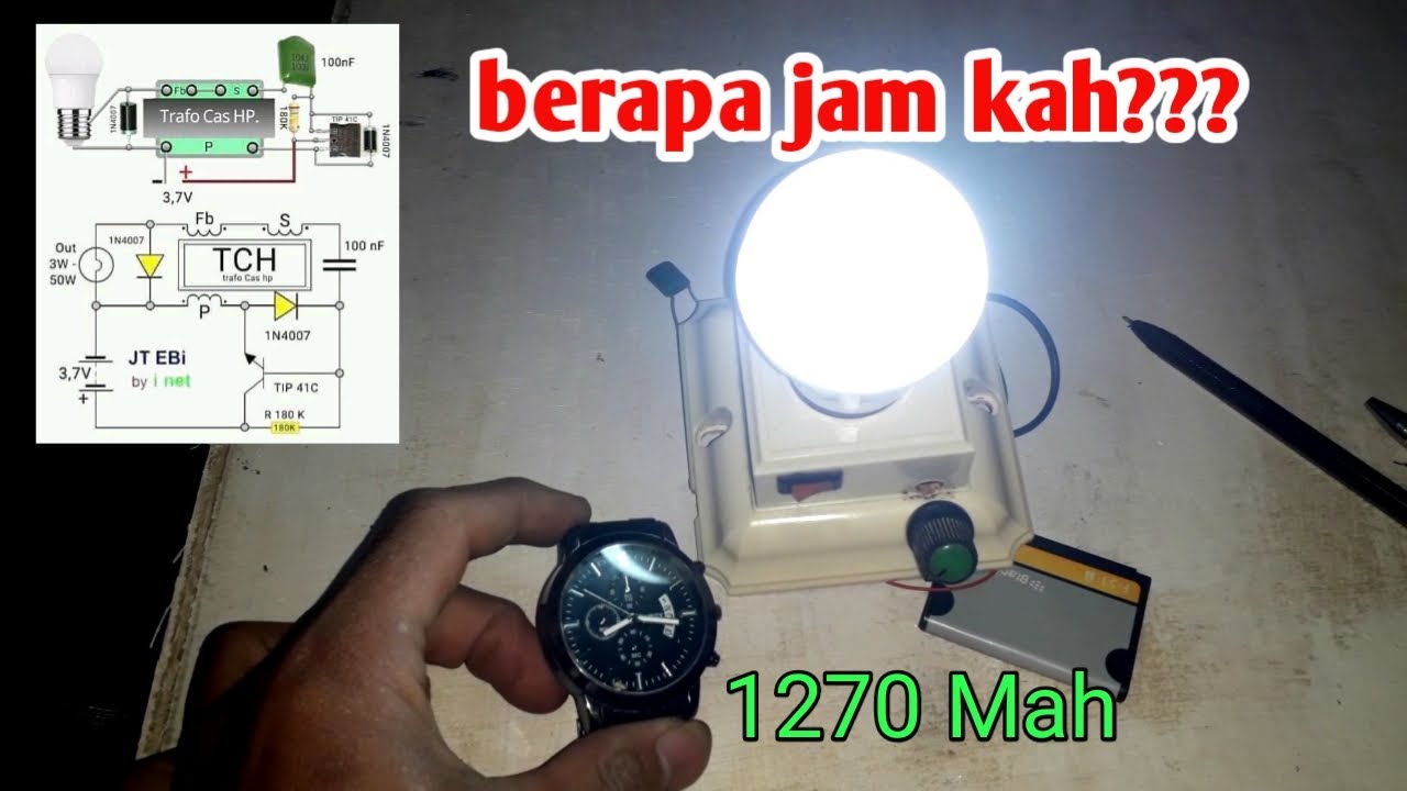 skema jt joule thief irit. tes durasi