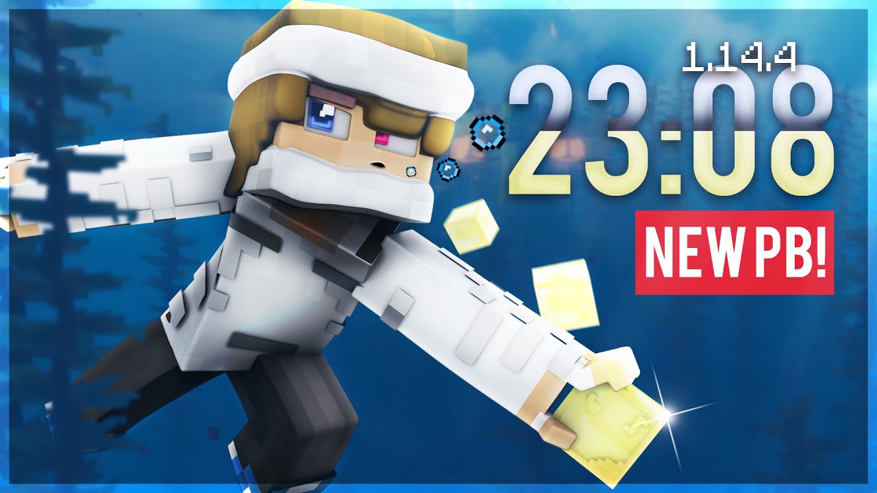 Almost World Record with Ocean Strat! &bull; Minecraft 1.14.4 Any% RSG Speedrun in 23:08min &bull; NiceTwice