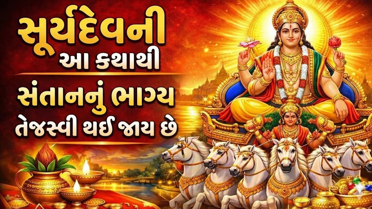 સૂર્યદેવની આ ચમત્કારી કથા સાંભળવાથી સંતાનનું ભાગ્ય સોનાની જેમ ચમકી ઉઠશે! Surya Dev Ni Katha