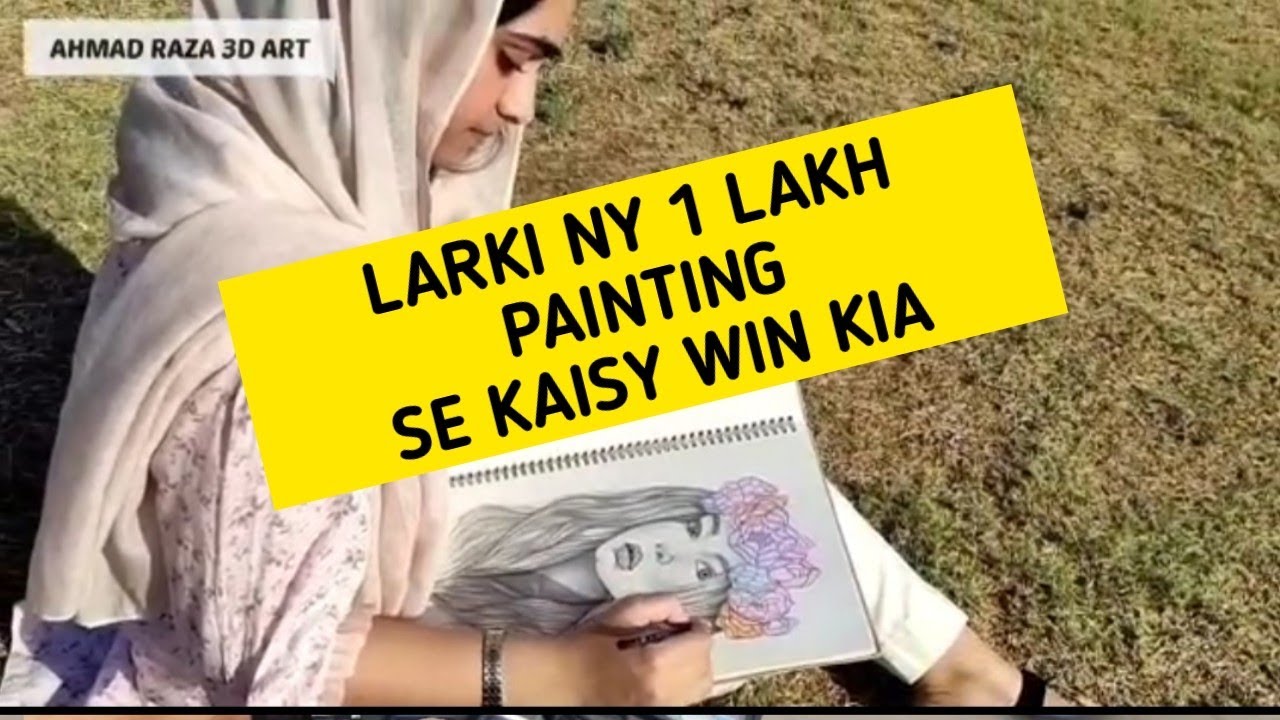 talented artist who win cash / 100000 / street art pakistan / #painting #winner
